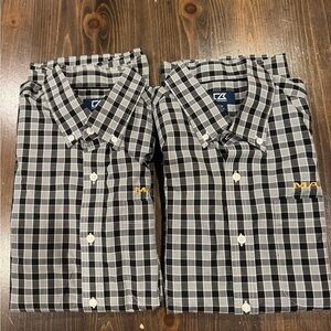 Pair of Mack Trucks Cutter & Buck Easy Care Stretch Button Up Dress Shirt - NWOT